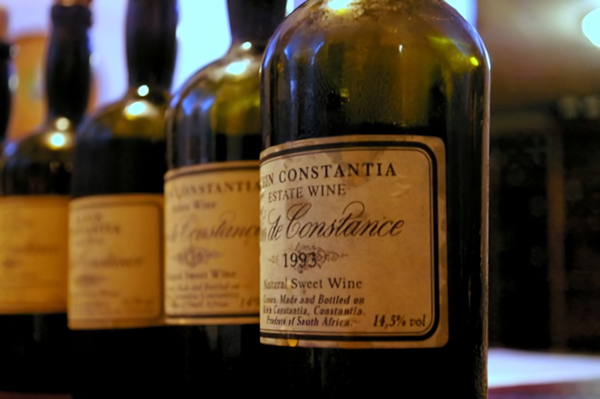 Bottles of Vin de Constance. Klein Constantia winery. Credits www.wineanorak.com