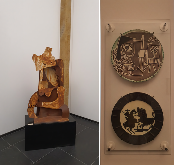 피카소 조각 작품과 세라믹