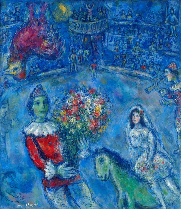 Marc Chagall, Le Coq Violet, 1966-1972, Oil, gouache and ink on canvas. © Chagall ®, by SIAE 2025.