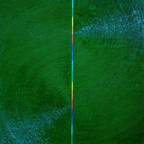 Les ondes, Huile sur toile, 80 x 80cm, 2025