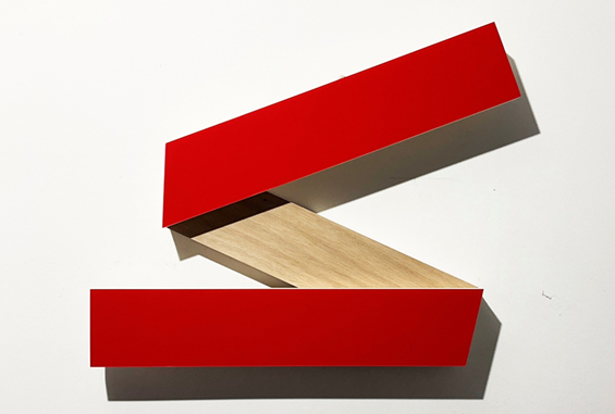 Composition 0325 합판에 아크릴과 폴리카르보나이트 패널 49x55x6.5 cm 2025