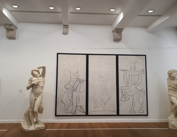 사티로스, 파우누스와 삼지창을 든 칸타루스(피카소)