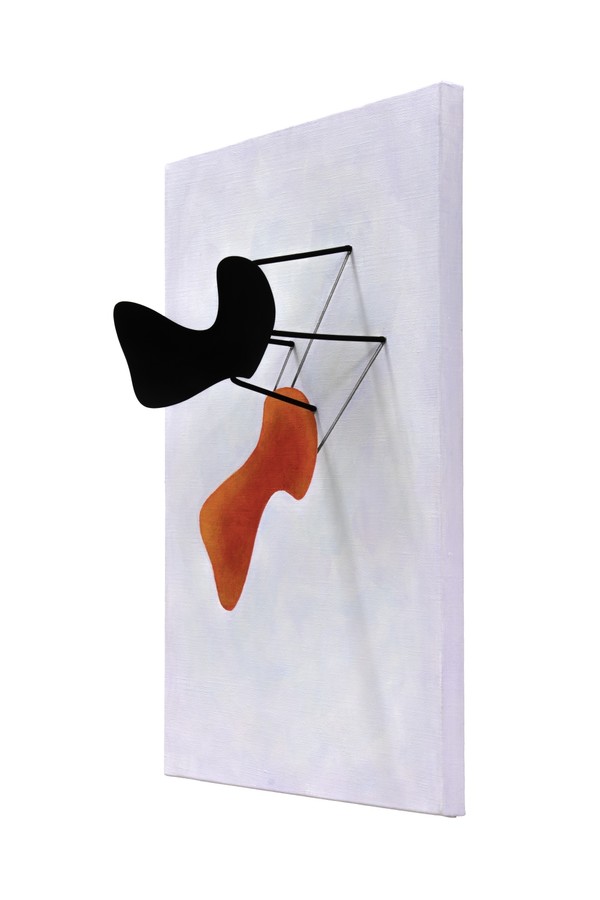 피터 오즈(Peter OZ), The shadow of a shadow, 2025, Acrylic on Canvas & mixed media, 53×41×17(h)cm