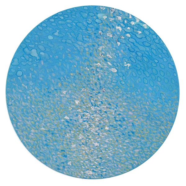 박숙현  쉼, 2023-2024 한지,피그먼트,돌가루 40x40cm