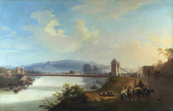 ⓒMuseo di Capodimonte. Salvatore Fergola, Ponte di ferro sul fiume Calore. 1835