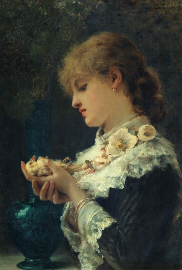 ⓒMuseo di Capodimonte, Edoardo Tofano, L'uccellino morto 1890