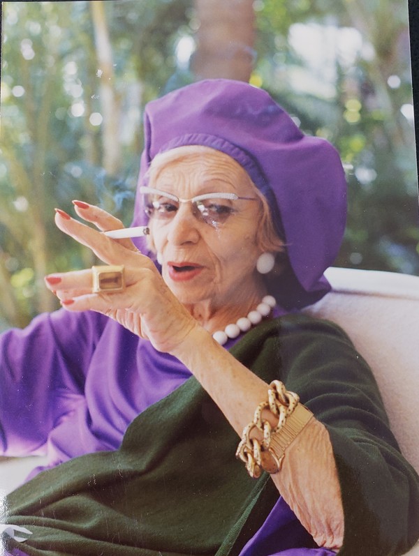 Photo source: Tamara De Lempicka Estate. T in Purple, Tres Bambus, Circa 1975