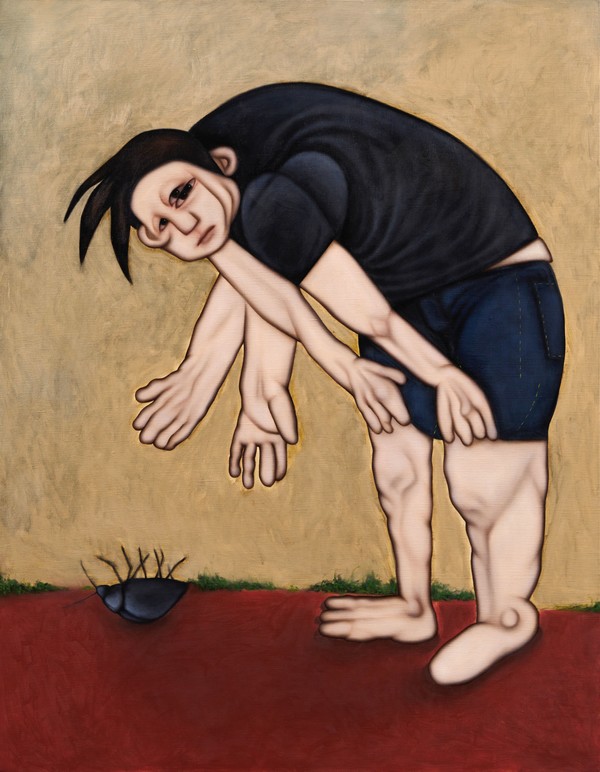 한의도, 풍뎅이(Beetle), 2025, Acrylic, oil on canvas, 116.8x91cm