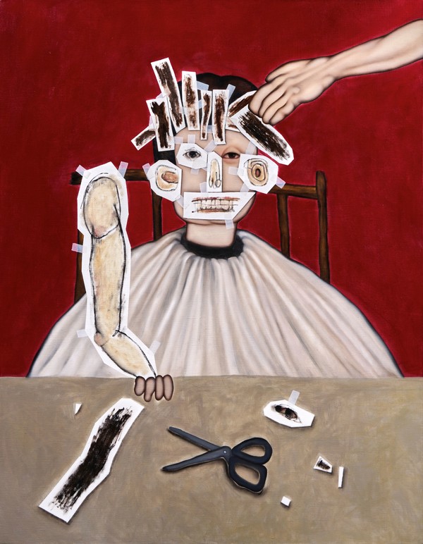 한의도, 조금만 잘라주세요(Just a trim, please), 2025, Acrylic, oil on canvas, 116.8x91cm