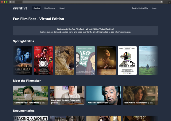 전쟁 이후 사 국제영화제 등에 사용되는 온라인 플랫폼 Eventive