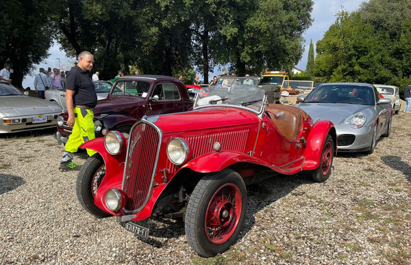 Fiat 508 S Balilla Sport, year 1932, in the historical car rally in Mugello, Tuscany