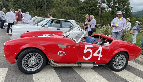 A Maserati 300S in the historical car rally in Mugello, Tuscany