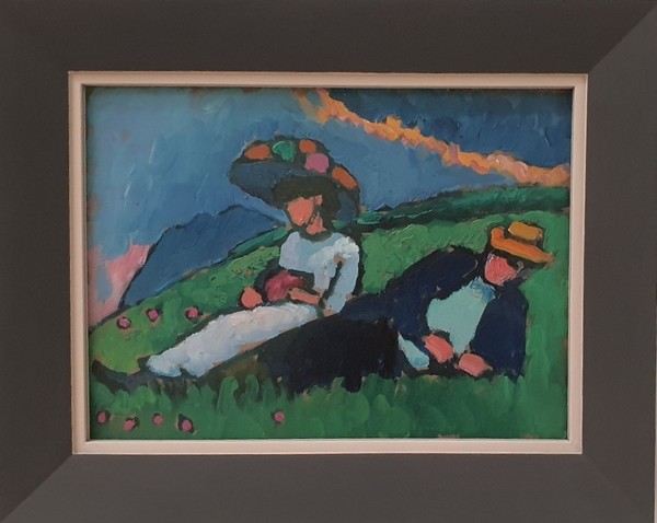 가브리엘 뮌터의 '경청(야블렌스키와 베레프킨' 1909 )