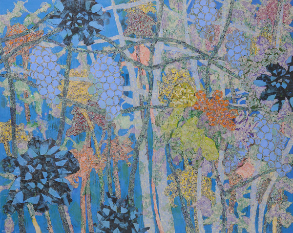 뢴트겐의정원_캔버스 한지위에 자개 채색_130x160cm_2025 (2)