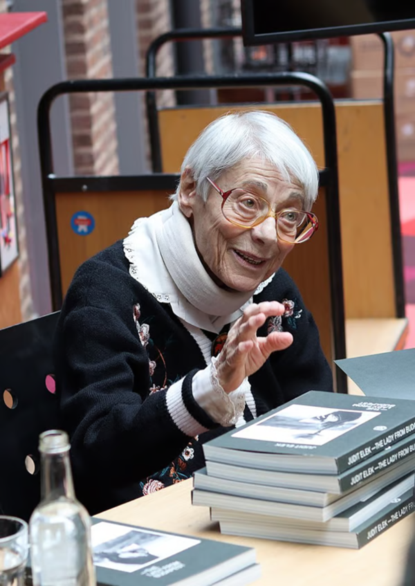 Director Judit Elek at the launch of her book "Judit Elek: The Lady from Budapest" (Vera de Kok)