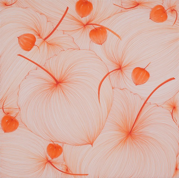 이애리, Good luck in 꽈리25-72, 60.6×60.6cm, 장지에 주묵, 2025