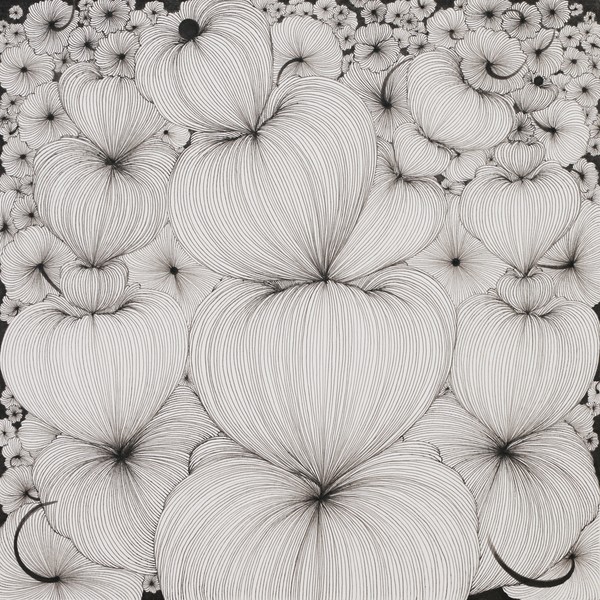 이애리, Good luck in 꽈리25-78, 45.5×45.5cm, 장지에 수묵, 2025