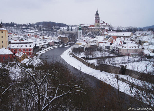 블타바 강이 흐르는 남부 보헤미아의 체스키 크룸로프