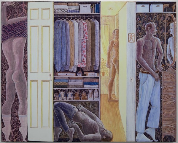 Bryan Rogers, Getting Ready, oil and acrylic on panel, 61 × 76 cm, 2025. (Image courtesy of Monya Rowe Gallery, New York.)