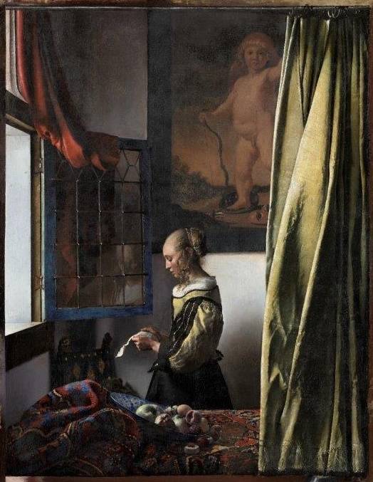 Johannes Vermeer, 열린 창가에서 편지를 읽는 여인 Girl Reading a Letter at an Open Window 1657-1659