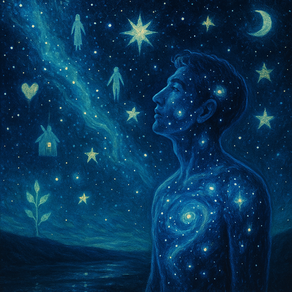 김연식, 별 헤는 밤, 2025, 윤동주 시를 AI로 재해석한 디지털 회화.