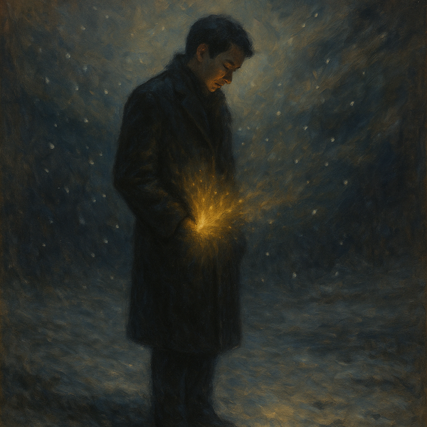 김연식, 호주머니, 2025, 윤동주 시를 AI로 재해석한 디지털 회화.