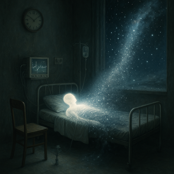 김연식, 병원, , 2025, 윤동주 시를 AI로 재해석한 디지털 회화.