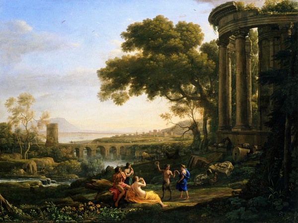 클로드 로랭(Claude Lorrain, 1604-1682) 춤추는 님프와 사티로스가 있는 풍경 (Landscape with Nymph and Satyr Dancing) 1641, 캔버스에 유채, 99.7×133cm