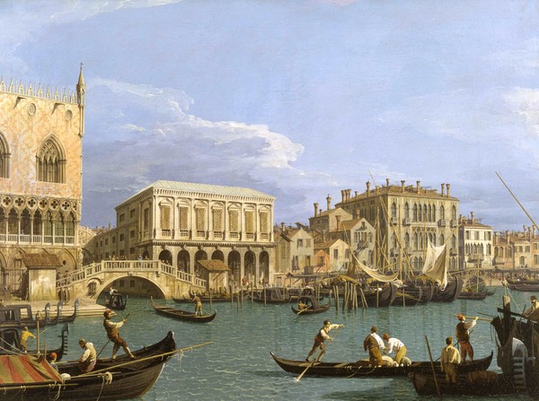 지오반니 안토니오 카날/카날레토(Giovanni Antonio Canal, called Canaletto, 1697-1768) 베네치아 리바 델리 스키아보의 풍경(View of the Riva degli Schiavoni, Venice) late 1730s, 캔버스에 유채, 47×63.2cm