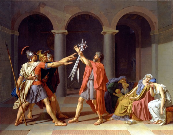 자크 루이 다비드(Jacques-Louis David, 1748-1825) 호라티우스 형제의 맹세 (The Oath of the Horatii) 1786, 캔버스에 유채, 130.2×166.7cm