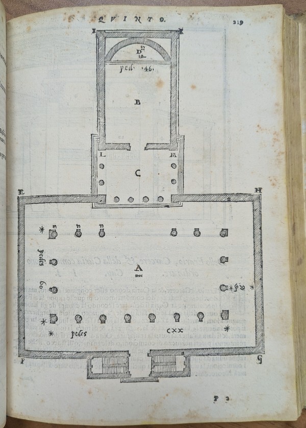 Pianta Basilica di Vitruvio_Ipotesi ricostruttiva di Andrea Palladio