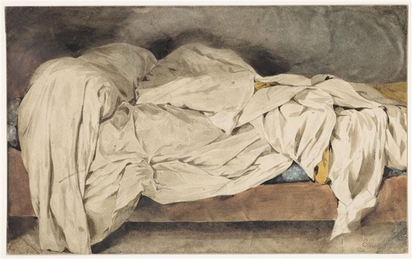 Eugene Delacroix, Le lit defait Vers 1824