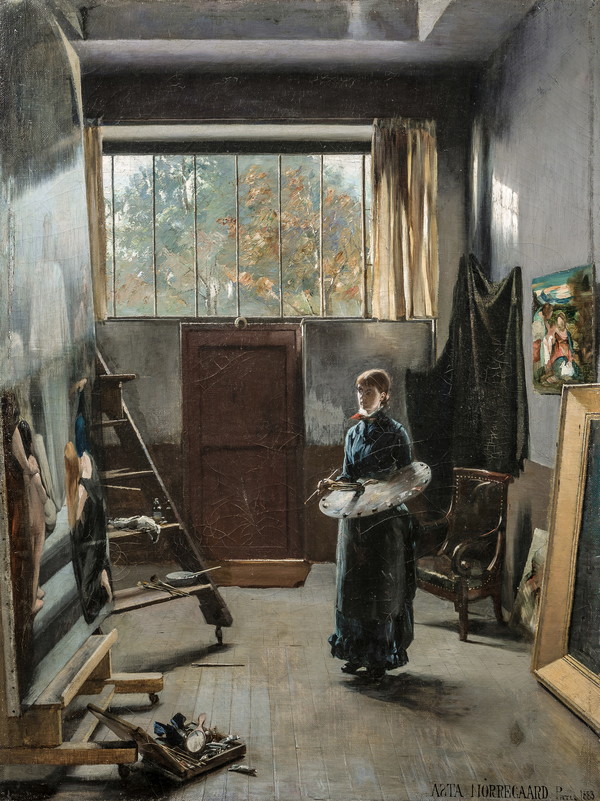 © 2026, Pelham Communications, Asta Nørregaard, In the studio, 1883. Photo: Norske Selskab.