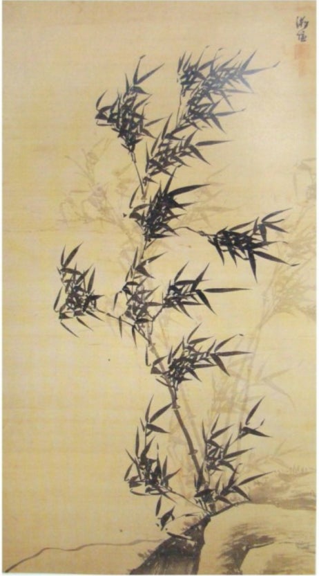 ‘풍죽도’는 5만원권 뒷면에 수록된 한국 묵죽화의 최고 명작으로, 강한 바람에 꺾이지 않고 맞서는 대나무의 기개를 비장하고 힘찬 필치로 표현한 작품이다. 세종의 현손인 이정은 임진왜란 중 부상을 당했음에도 붓을 놓지 않았으며, 이 작품을 통해 굳건한 선비 정신을 형상화했다