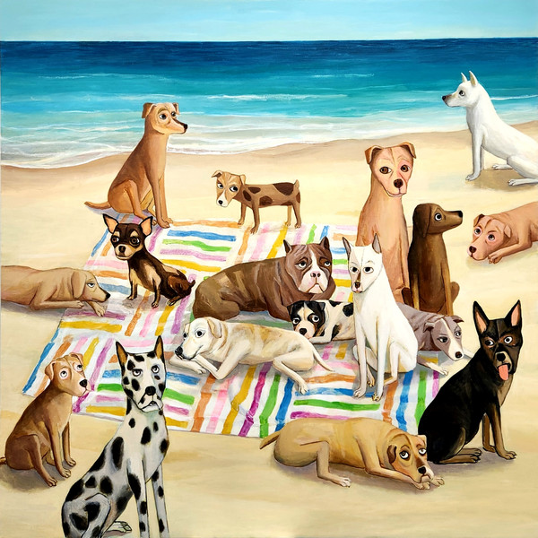 최석운, Vacances 4, 2025, Acrylic on canvas, 150x150cm