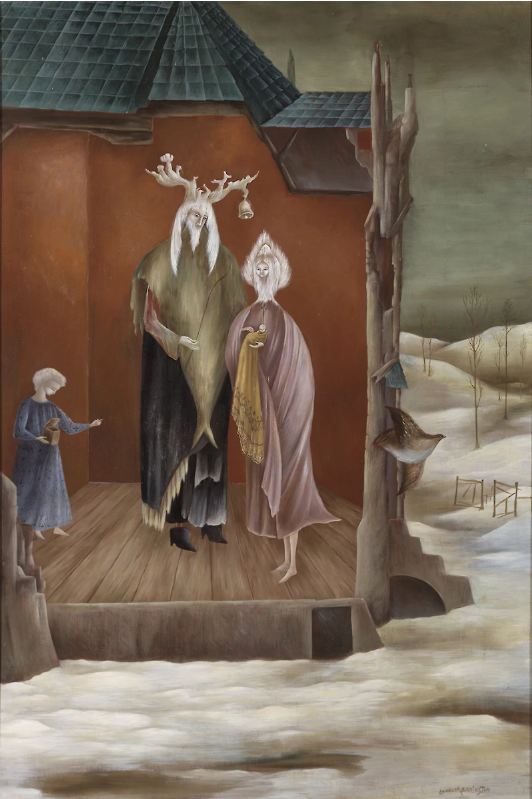 Leonora Carrington, Le Bon Roi Dagobert (Elk Horn) 1948 Colección D.T.O. © 2026 Estate of Leonora Carrington / ADAGP, Paris © Colección D.T.O.