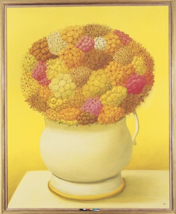 Flowers in Yellow (Triptych) 노란 꽃(삼면화) 2006 Oil on canvas 199x161cm ⓒ Fernando Botero Foundation