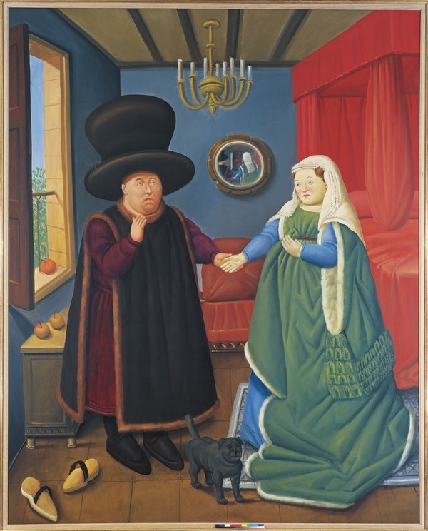 The Arnolfini After Van Eyck 아르놀피니 부부의 초상, 얀 반 에이크를 따라 2006 Oil on canvas 205x165cm ⓒ Fernando Botero Foundation