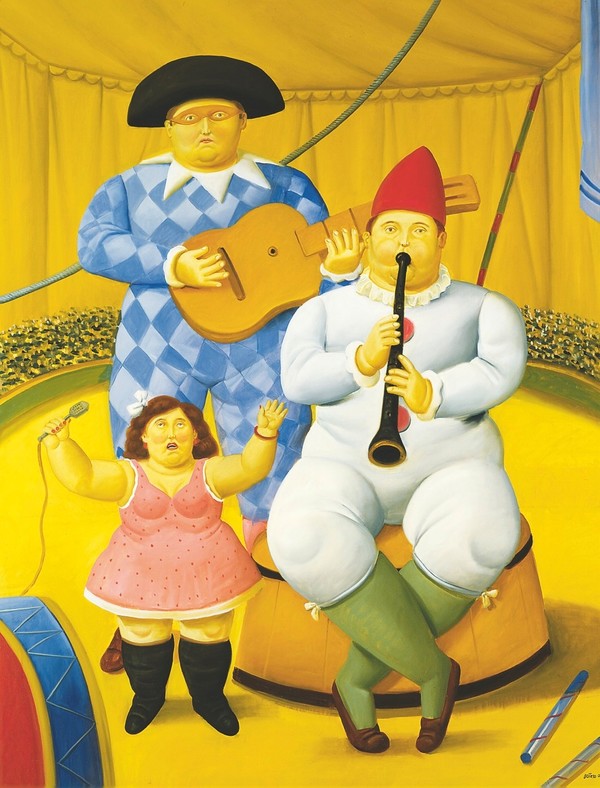 Musicians 음악가들 2008 Oil on canvas 178x100cm ⓒ Fernando Botero Foundation