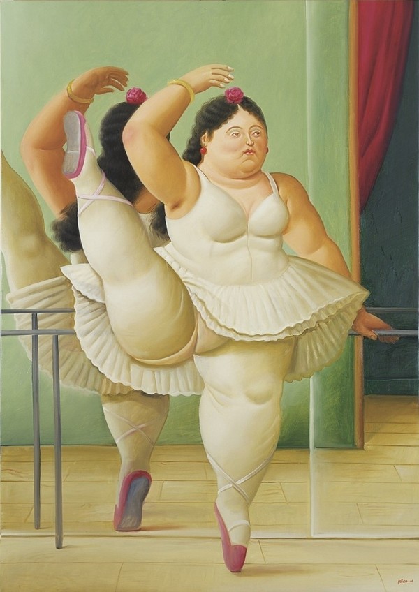 Ballerina on the Bar 바 위의 발레리나 2001 Oil on canvas 164x116cm ⓒ Fernando Botero Foundation