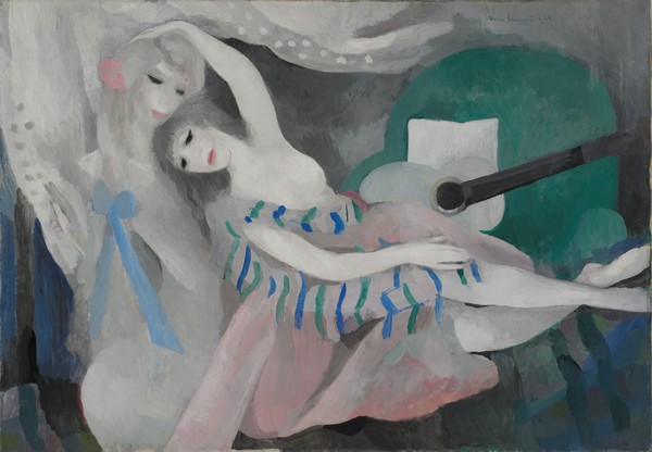 Deax jeunes filles a la guitare 기타를 든 두 소녀 (1924) Oil on canvas 81x116 ©Marie Laurencin Museum
