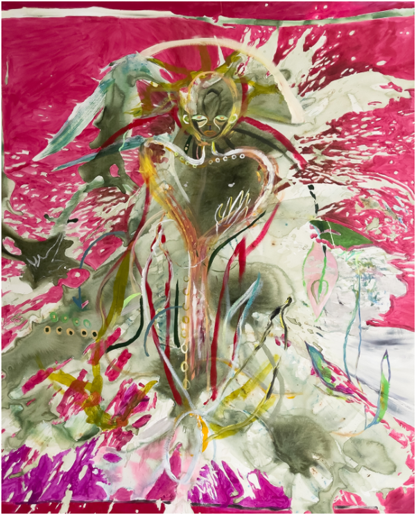 ©Samuel de Saboia, Eclipse, 2026 acrylic and pastel on canvas 182 x 150 cm | 72 x 59 in MARUANI MERCIER