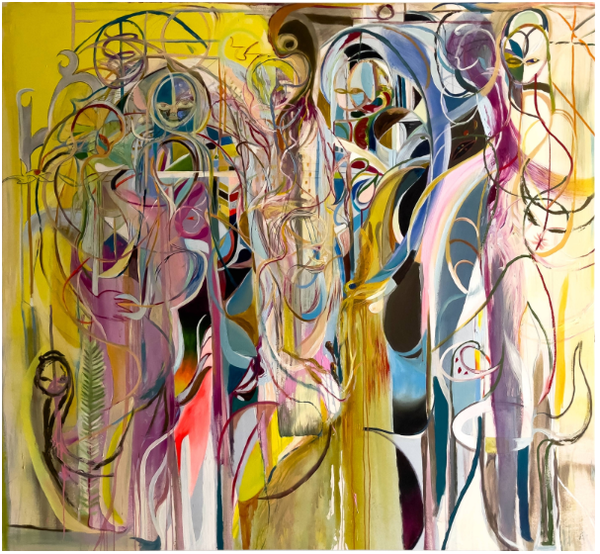 ©Samuel de Saboia, Tao, 2026 acrylic and pastel on canvas 196 x 211 cm | 77 x 83 in MARUANI MERCIER